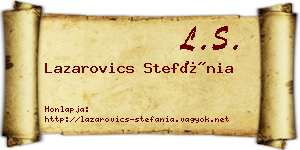 Lazarovics Stefánia névjegykártya
